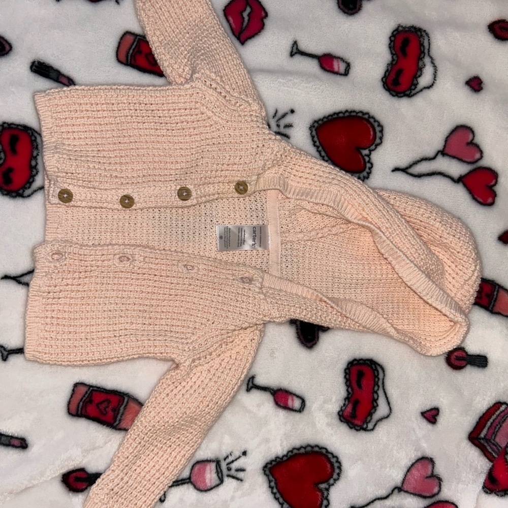 Carter's Pink Knit Hooded Jacket